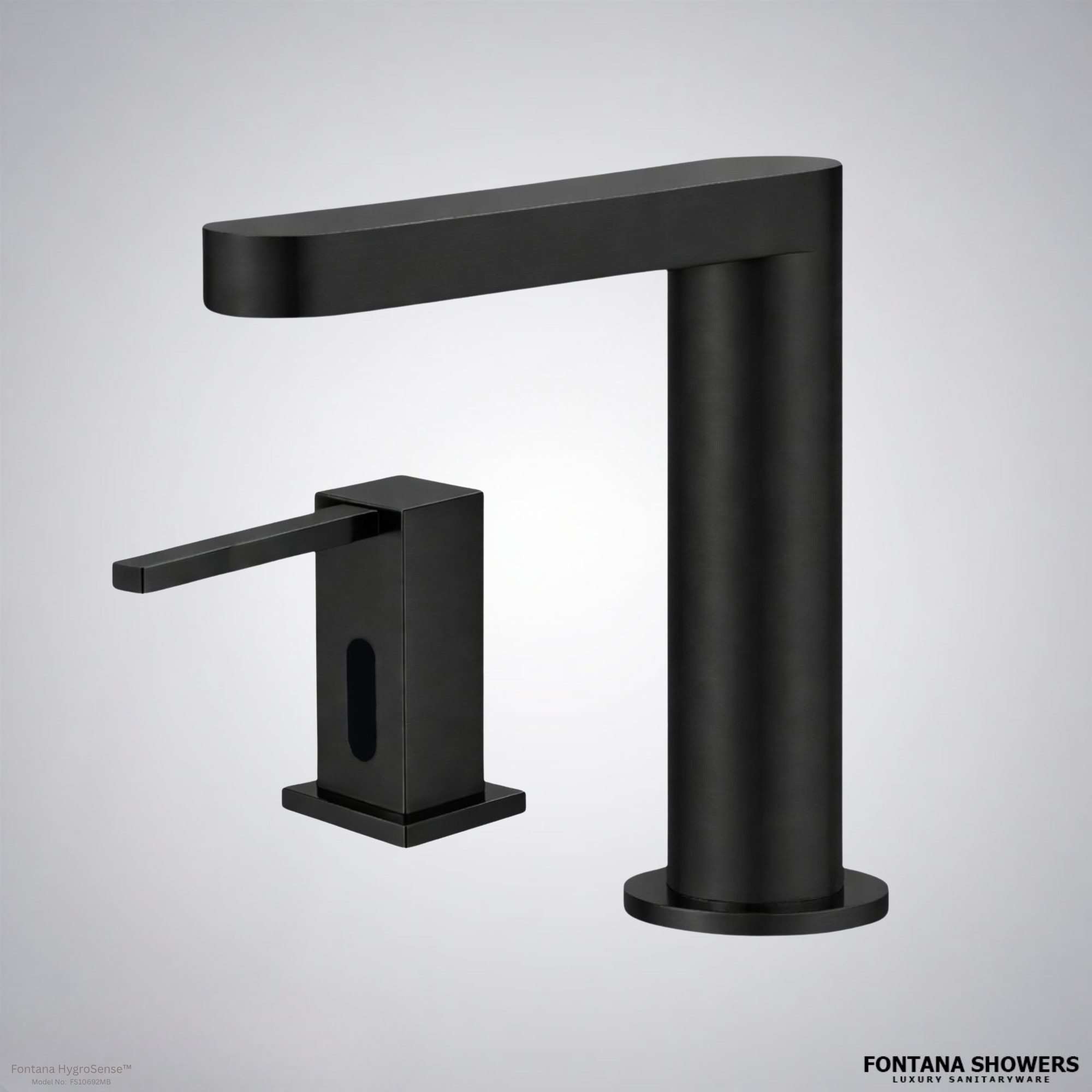 Fontana HygroSense Edition Matte Black Contemporary Touch-Free Faucet with Soap Dispenser - FS10692MB